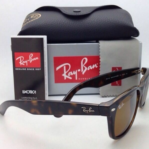 LIKE NEW RayBan Wayfarer RB2140 Tortoise Brown - Picture 7 of 16